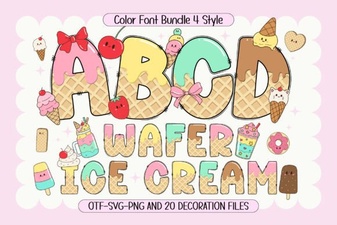 Wafer Ice Cream Font: Recipes & Design Inspiration