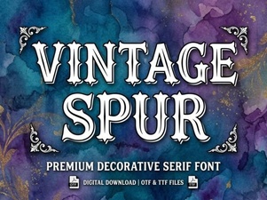 Vintage Spur Font Designs for Creative Projects