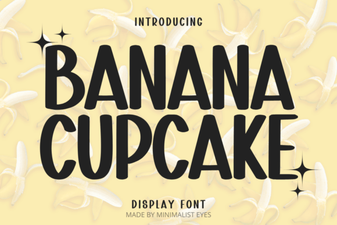 A Fun Font for Banana Cupcake Recipes
